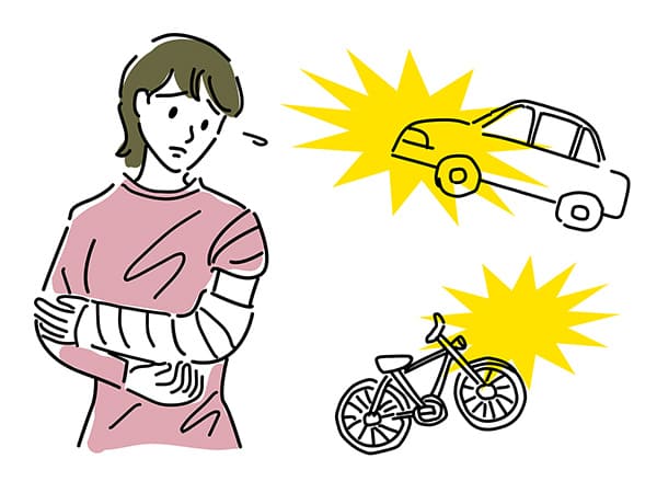 交通事故による怪我のイラスト