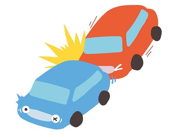 追突事故のイラスト