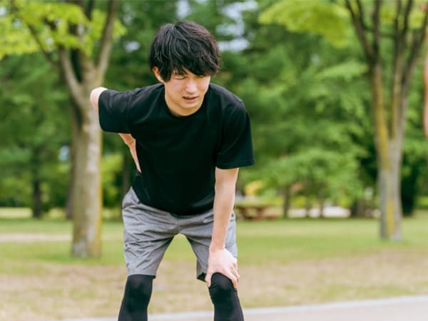 疲れているアスリート